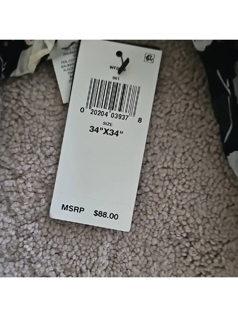 Polo by Ralph Lauren Black and White Animal Print Scarf